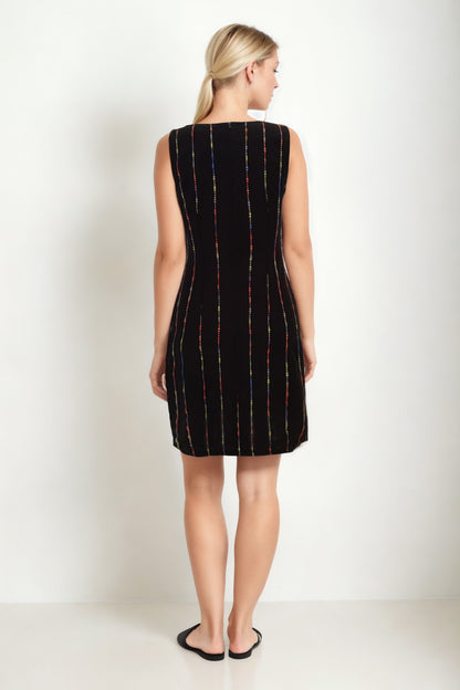 SLEEVELESS DASHED DRESS
