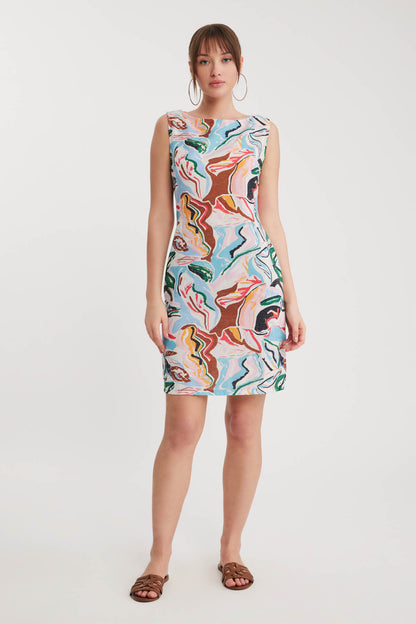 SLEEVELESS COLOR DRESS