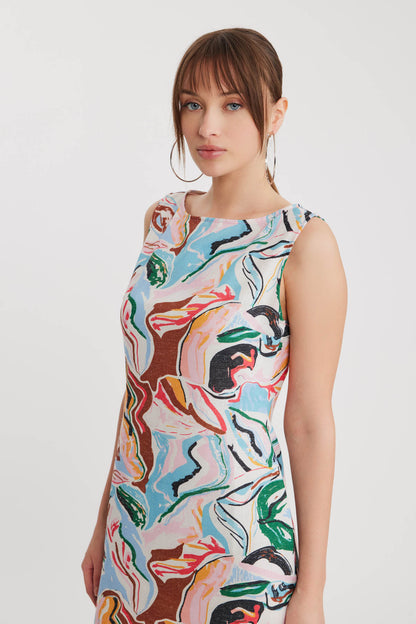 SLEEVELESS COLOR DRESS