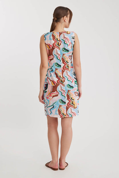 SLEEVELESS COLOR DRESS