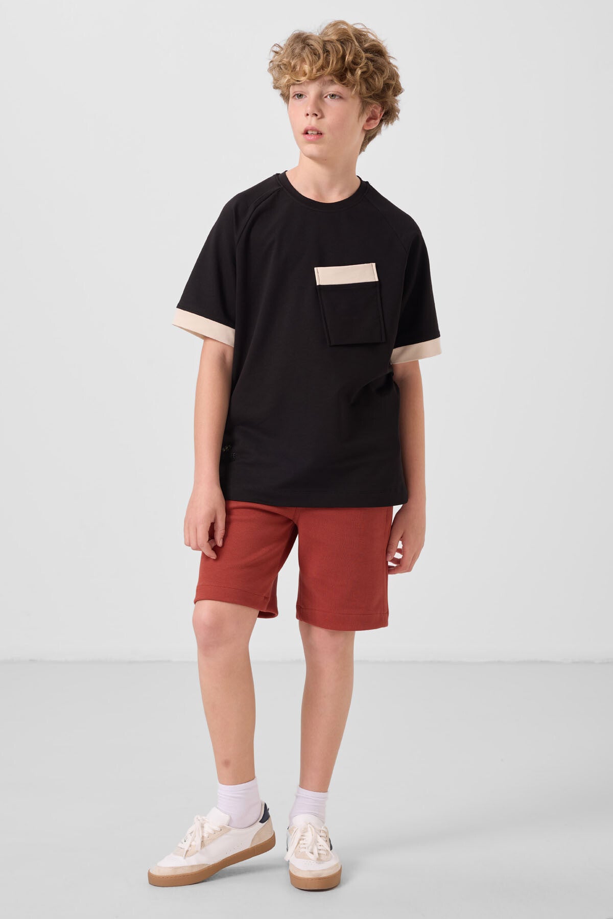 Oversized Pocket Detailed Boys T-Shirt - 11295