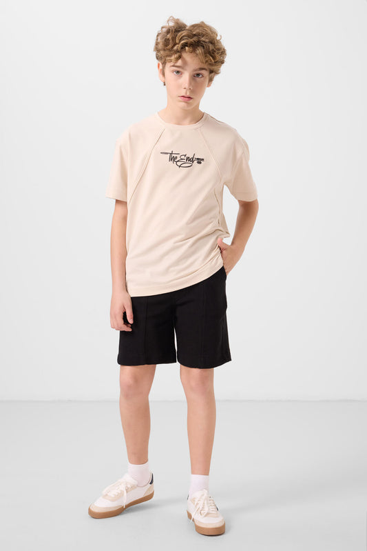 Black cotton soft cloth Standard Fit Basic shorts - 11289
