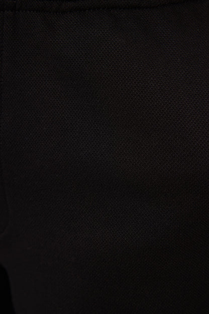 Black cotton soft cloth Standard Fit Basic shorts - 11293