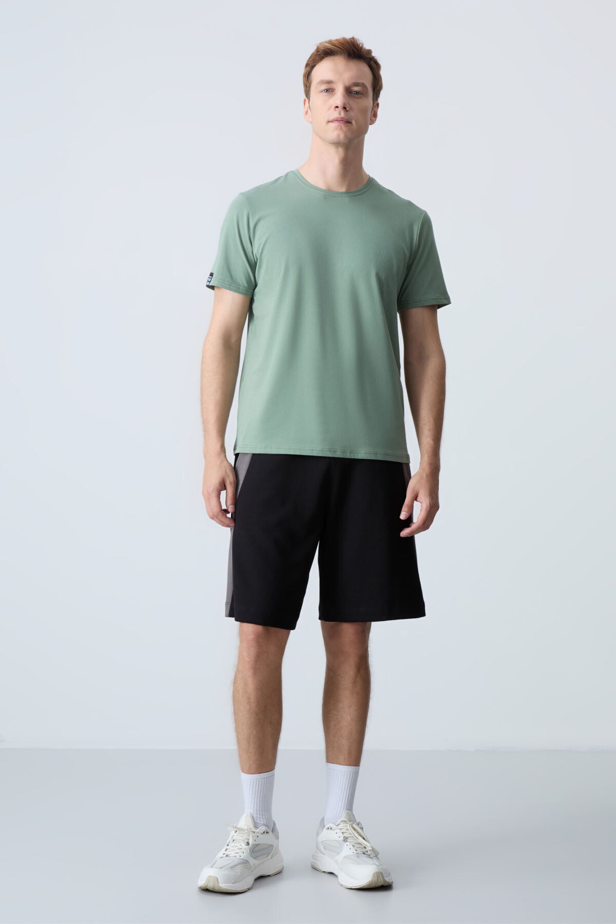 Black Cotton Thick Soft Textured Standard Fit Basic Men's Shorts - 81280