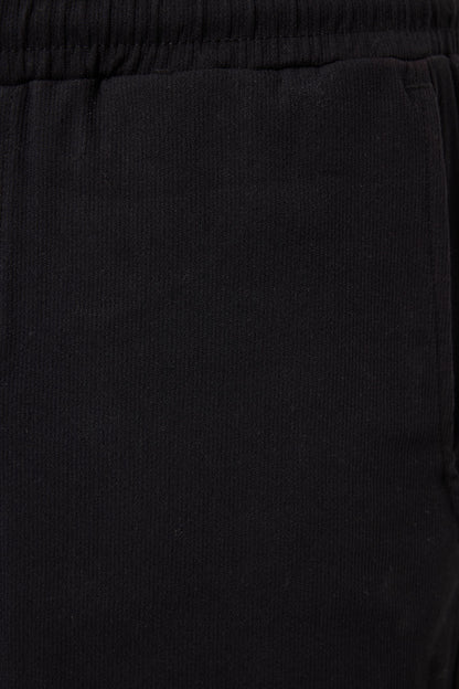 Black Standard Fit Weaving Lightweight Flexible Chino Shorts - 81289