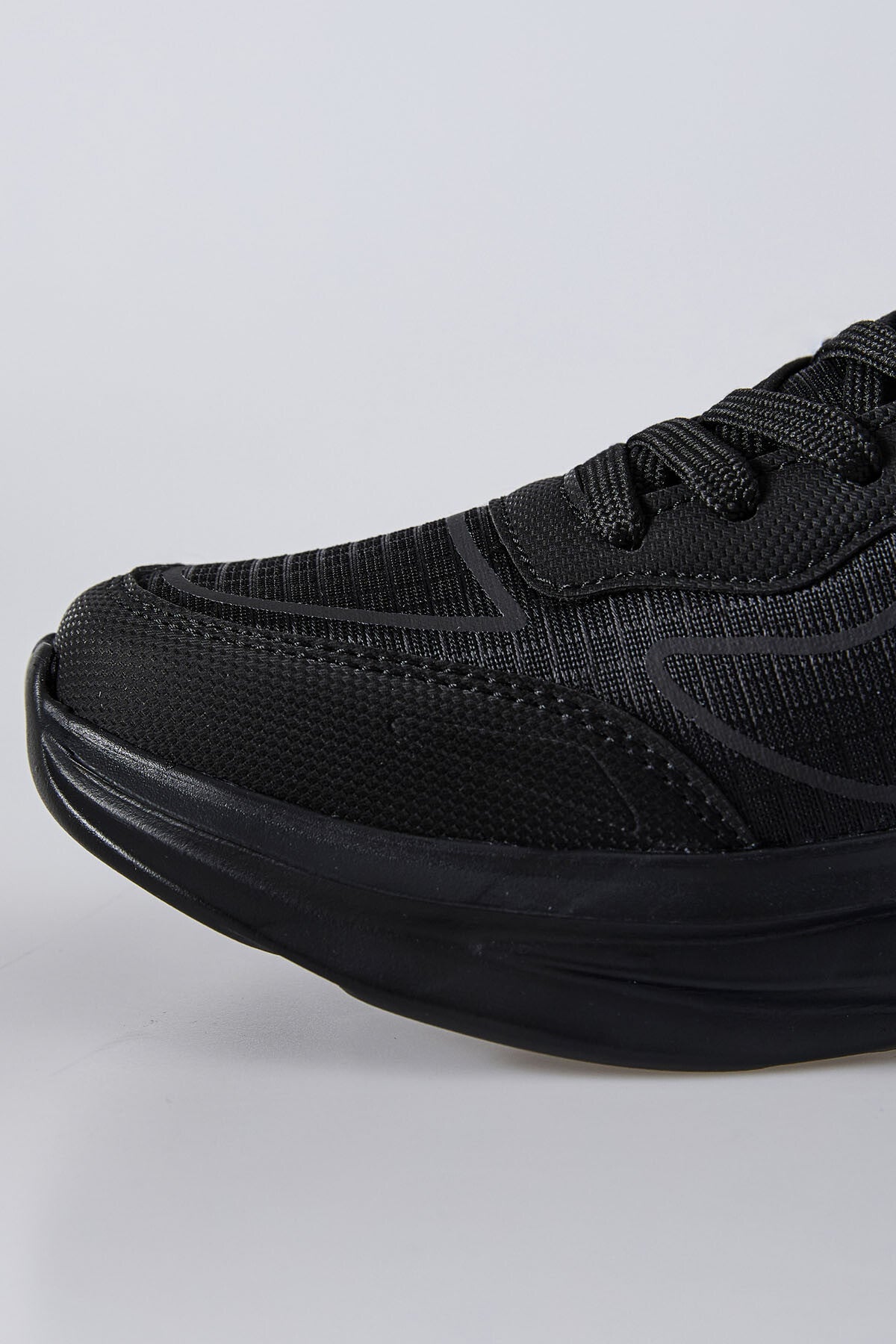 Black High-Top Laced Mesh Breathable Men's Sneakers -89128