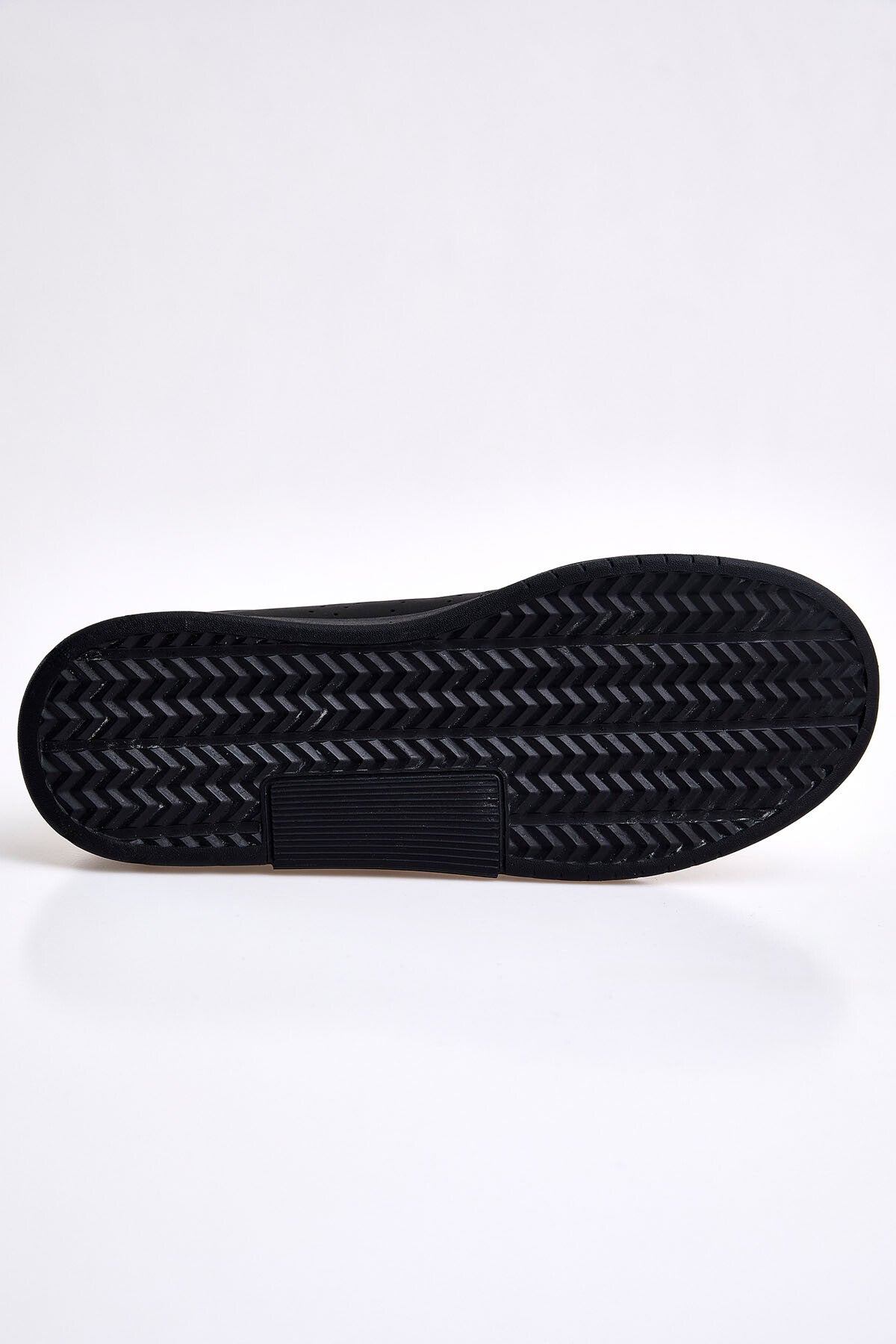 Black Laced High Sole PU Leather Men's Sports Shoes - 89132