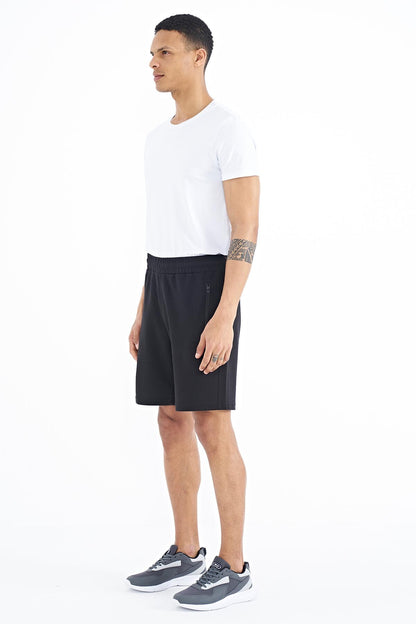 Ryan Black Striped Standard Fit Men's Shorts - 81239