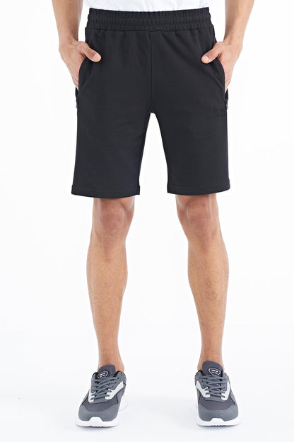 Ryan Black Striped Standard Fit Men's Shorts - 81239