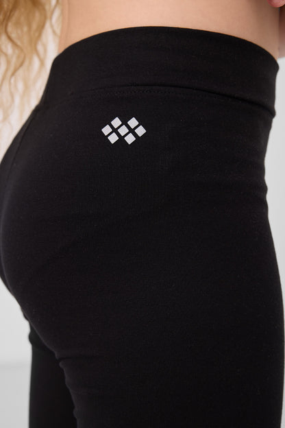Black cotton shorts, Standard Fit Basic Tights - 75188