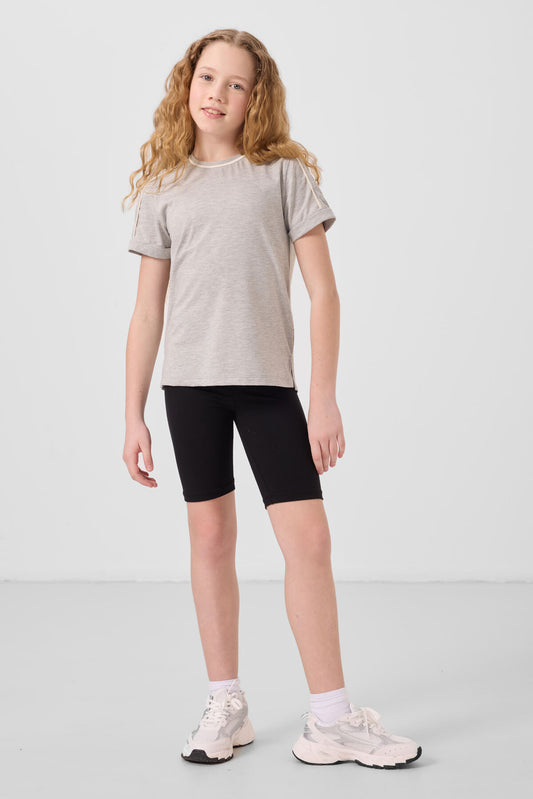 Black cotton shorts, Standard Fit Basic Tights - 75188