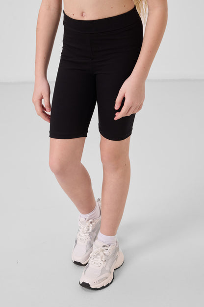 Black cotton shorts, Standard Fit Basic Tights - 75188