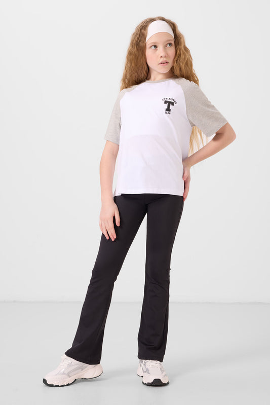 Black Flexible Standard Fit Basic Performance Girls Tights - 75193