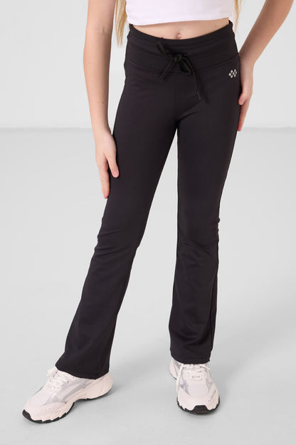 Black Flexible Standard Fit Basic Performance Girls Tights - 75193