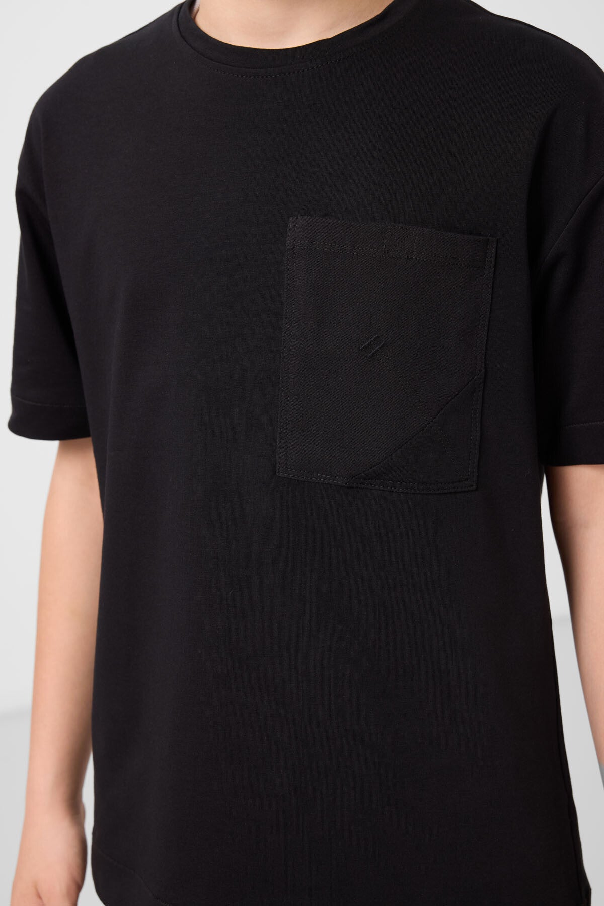 Black cotton oversized fit woven lightweight elastic Chino shorts set - 11278
