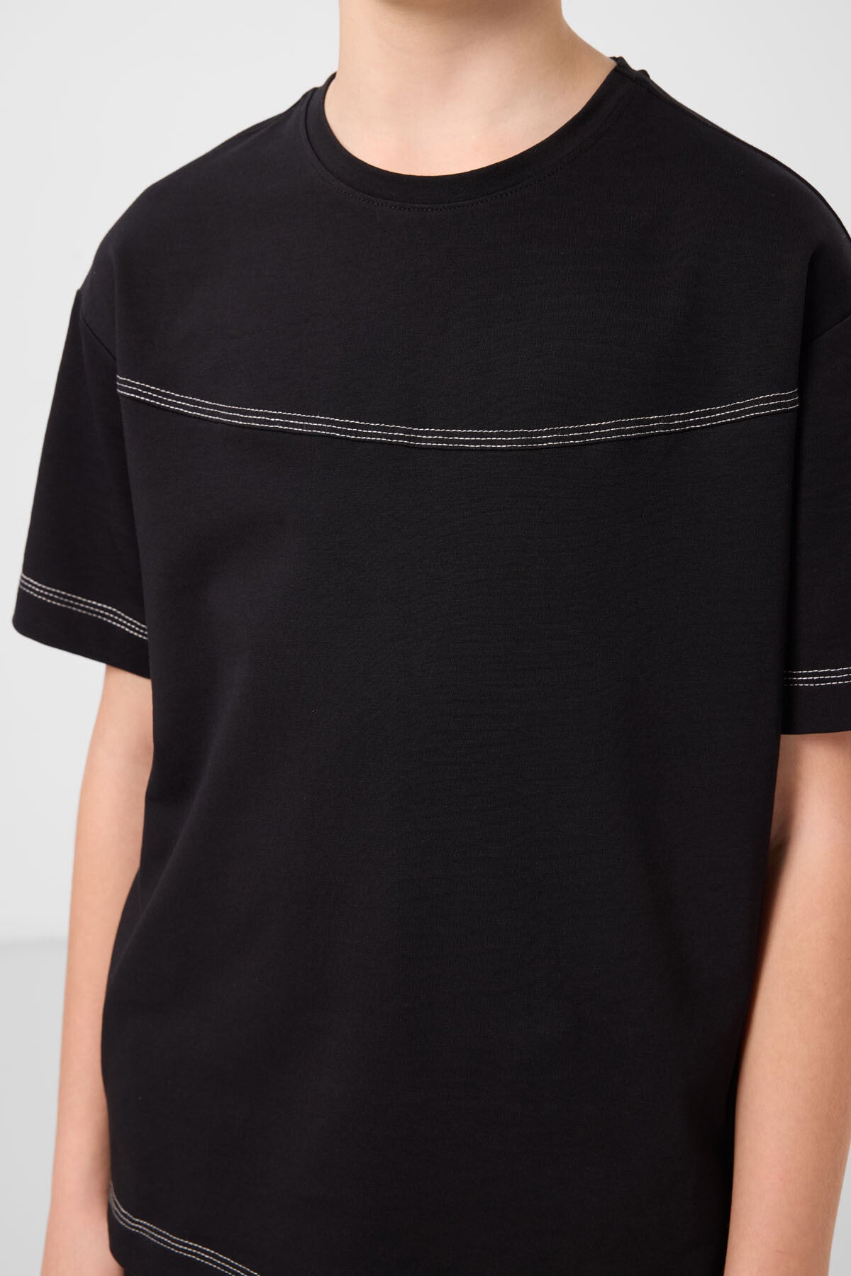 Black cotton oversized fit woven lightweight elastic Chino Shorts set - 11279
