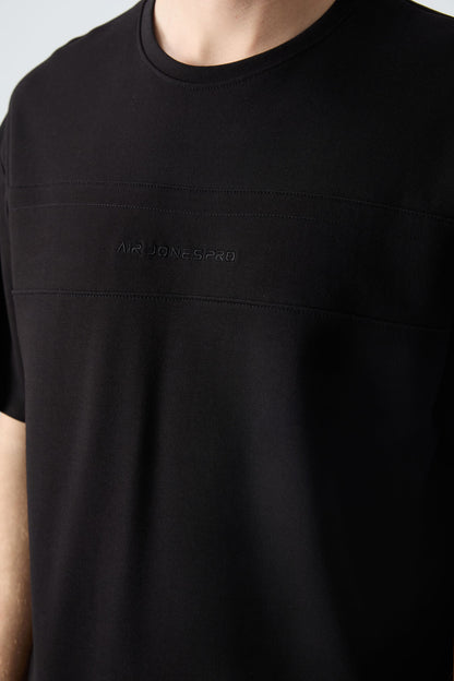 Black Cotton Thick Soft Textured Oversize Fit Basic Men's Shorts Set - 85257