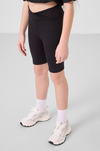 Black V Collar Belt Detailed Standard Fit Performance Tights Set - 75187