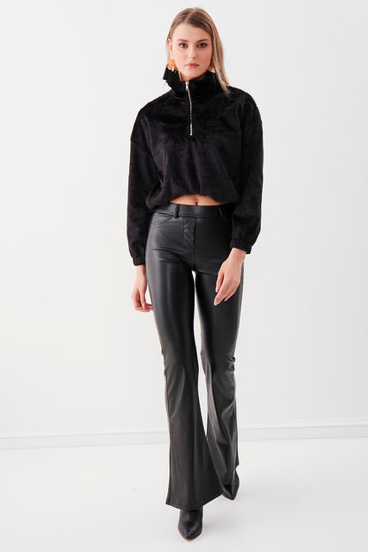 PELUSH SWEAT WITH ZIPPER