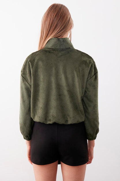 PELUSH SWEAT WITH ZIPPER