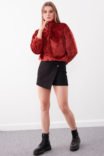 PELUSH SWEAT WITH ZIPPER