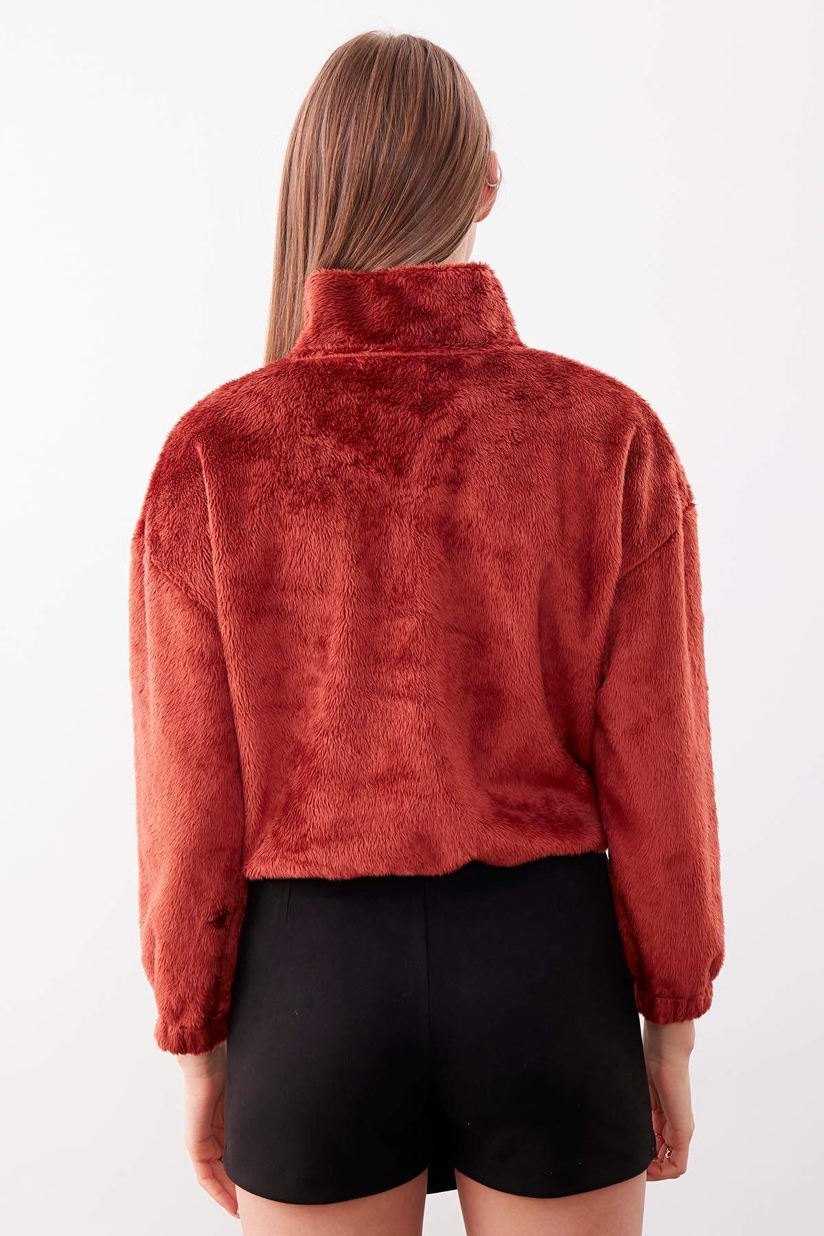 PELUSH SWEAT WITH ZIPPER