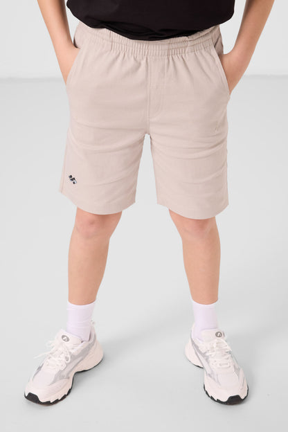 Black-Stone Cotton Oversize Fit Weaving Lightweight Flexible Chino Shorts Set - 11277