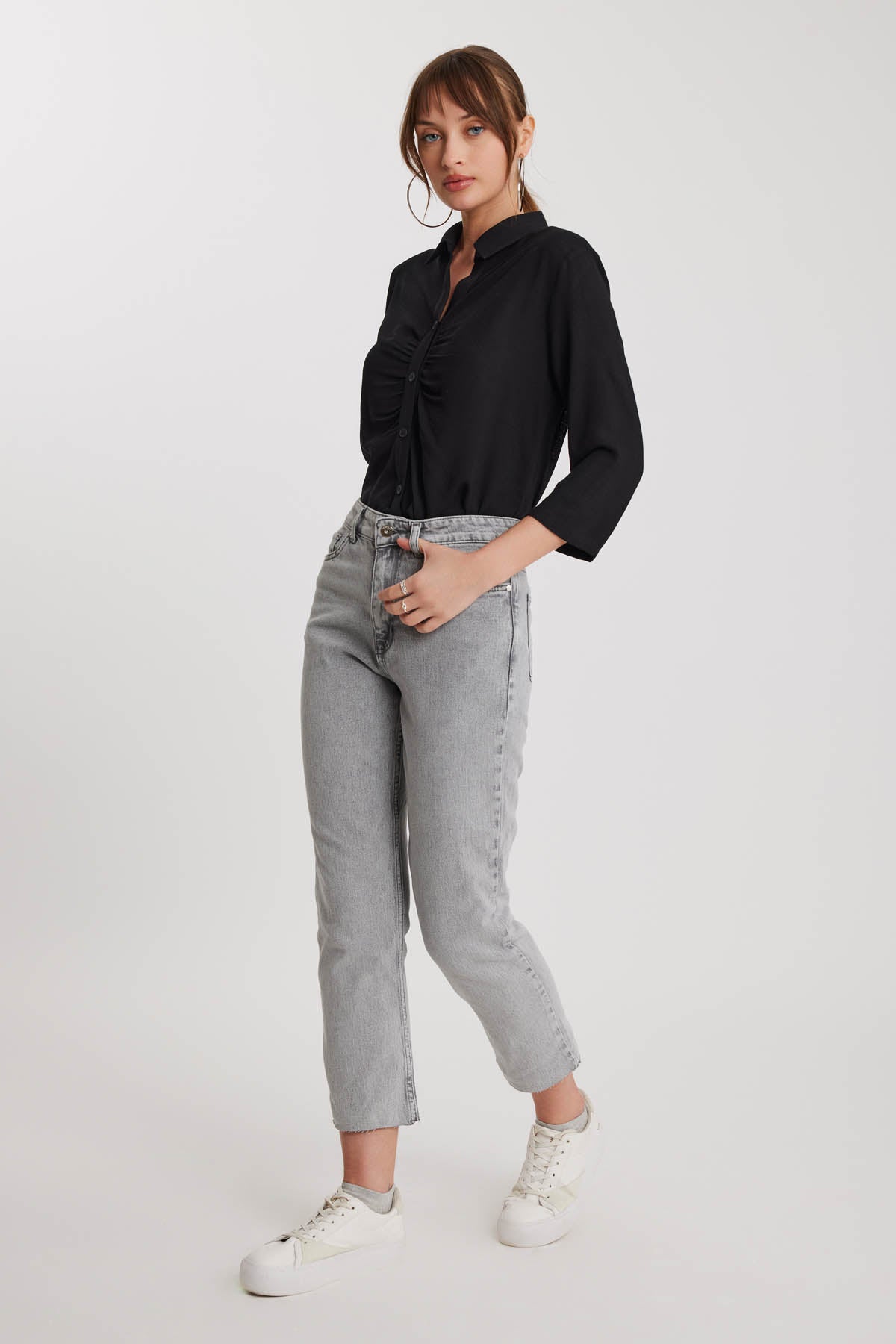 SLIM FIT CROP JEANS