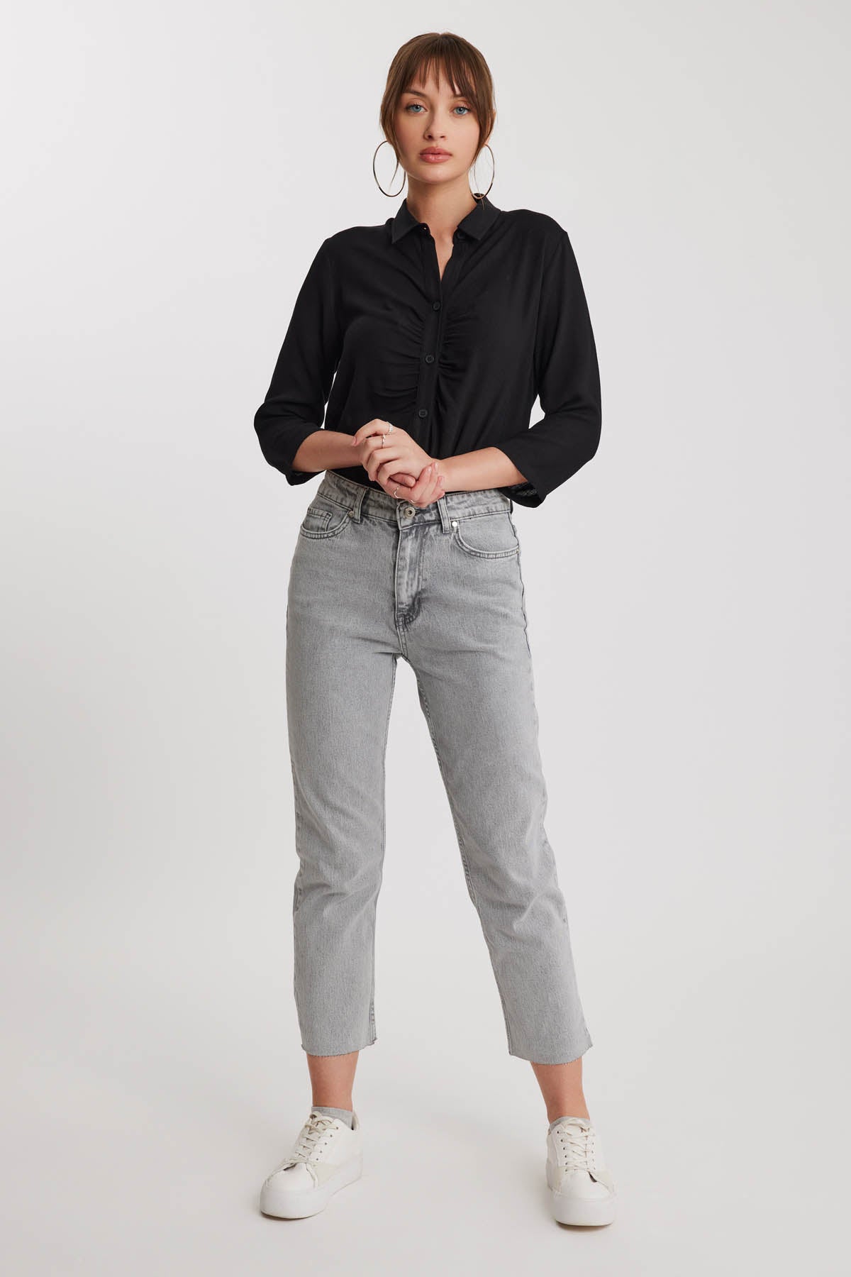 SLIM FIT CROP JEANS