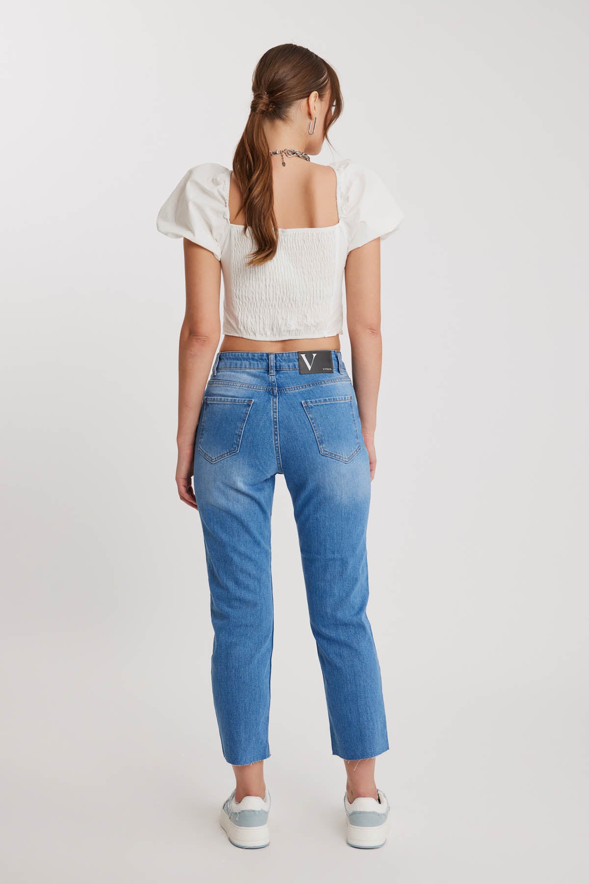 SLIM FIT CROP JEANS