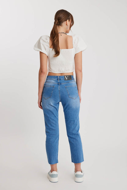 SLIM FIT CROP JEANS