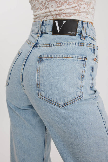 STRAIGHT FIT WIDE LEG JEANS