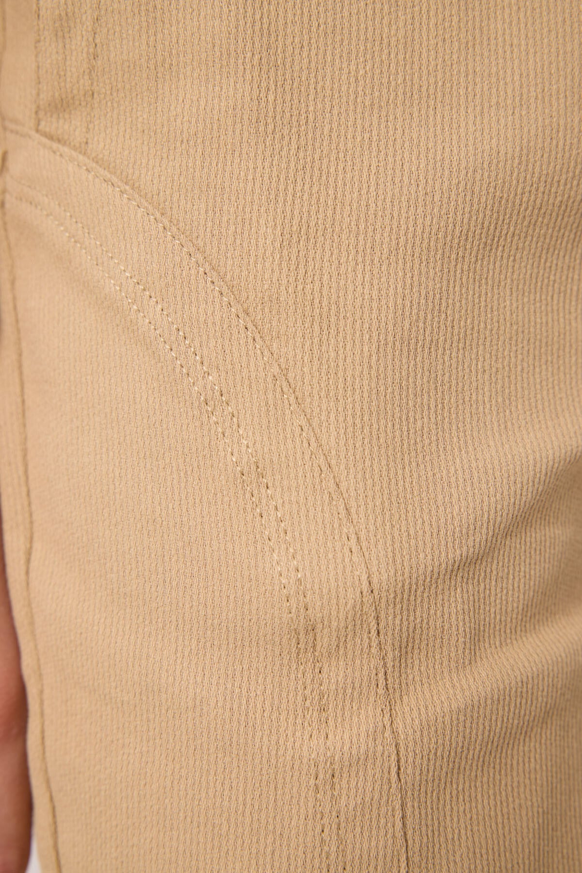 Cinnamon-dark beige cotton oversized fit woven lightweight flexible chino shorts set - 11276