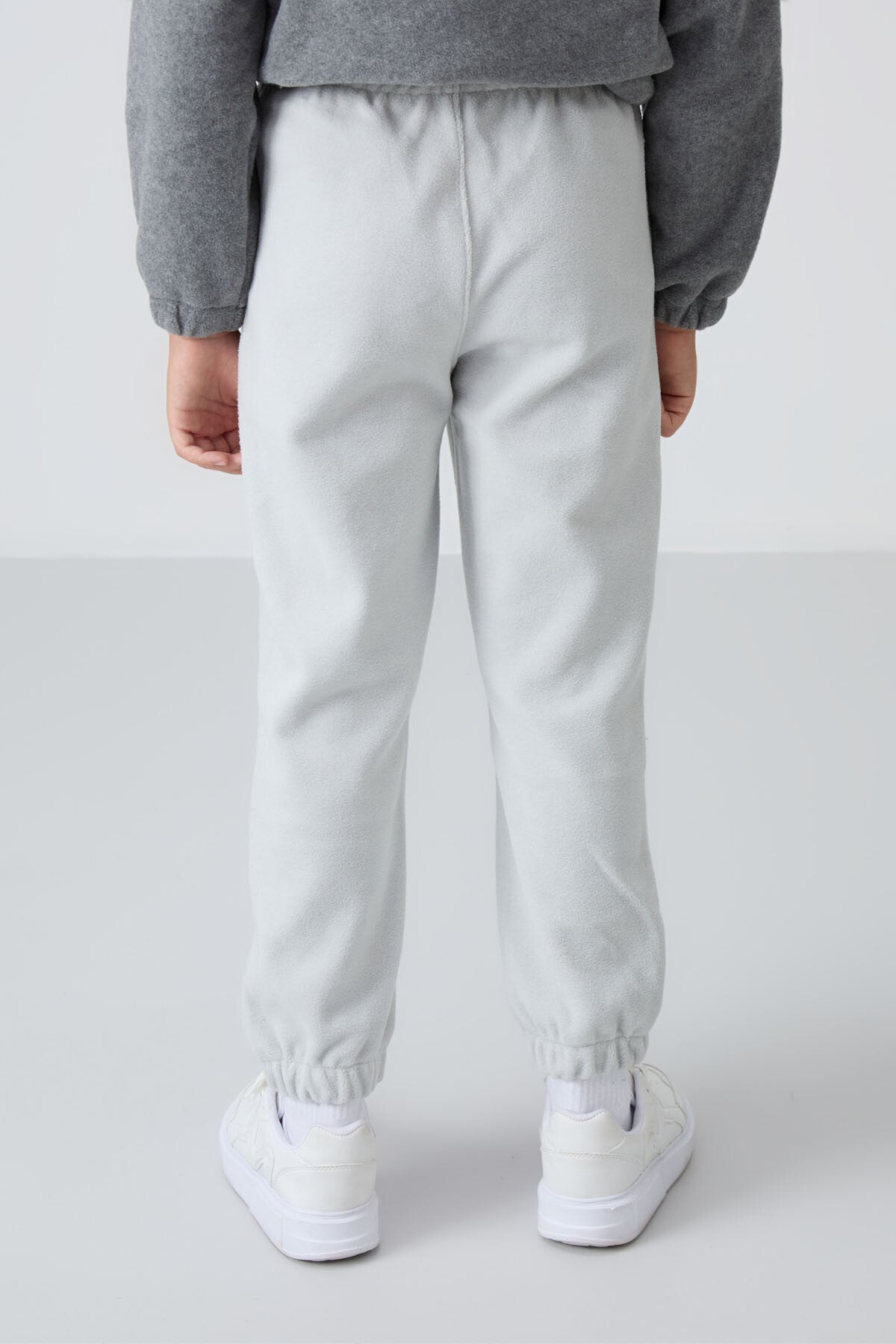 Stone Thick Soft Textured Standard Fit Embroidered Fleece Boys' Tracksuit Bottom - 11220