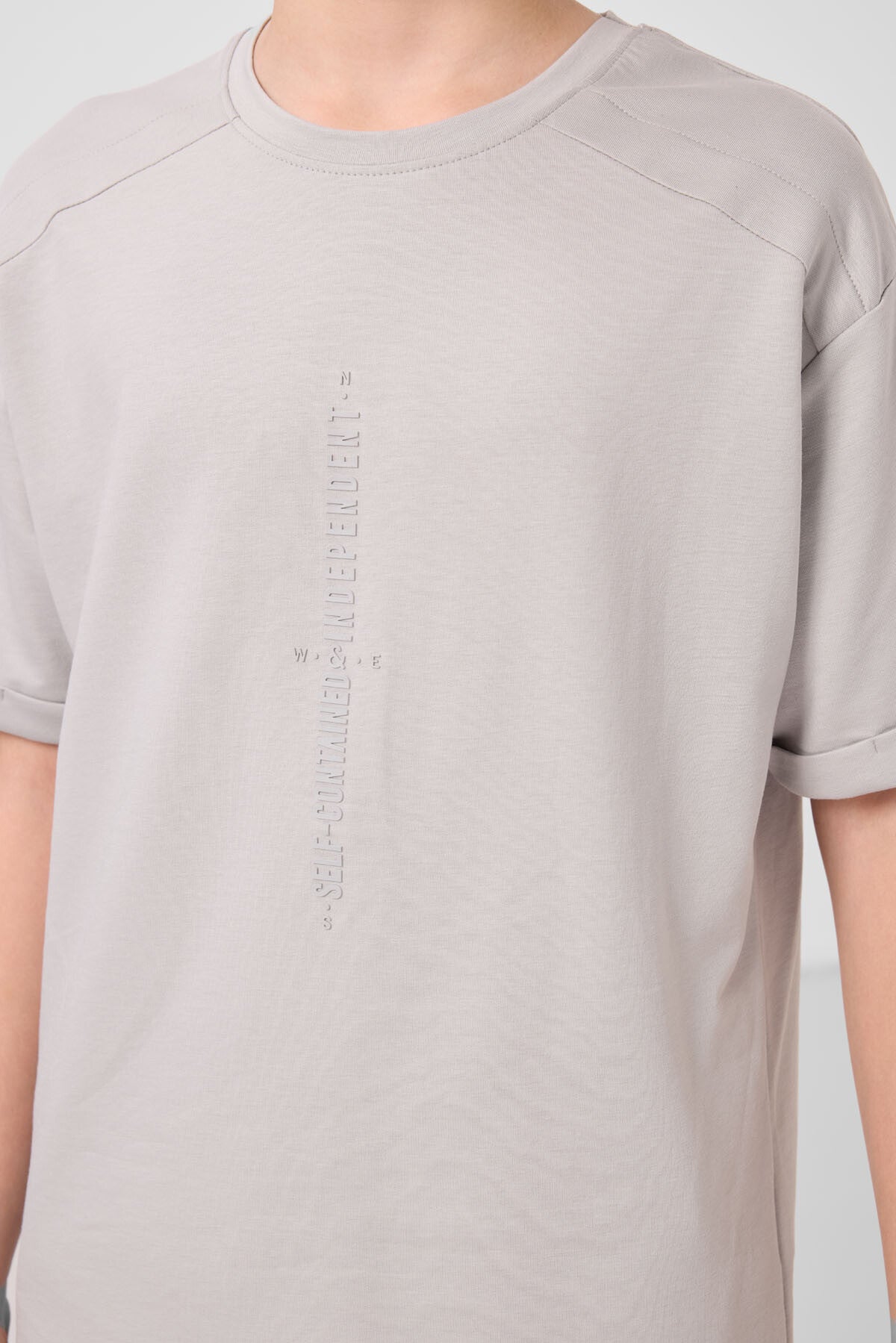 Oversized printed stone cotton soft fabric T-Shirt - 11301