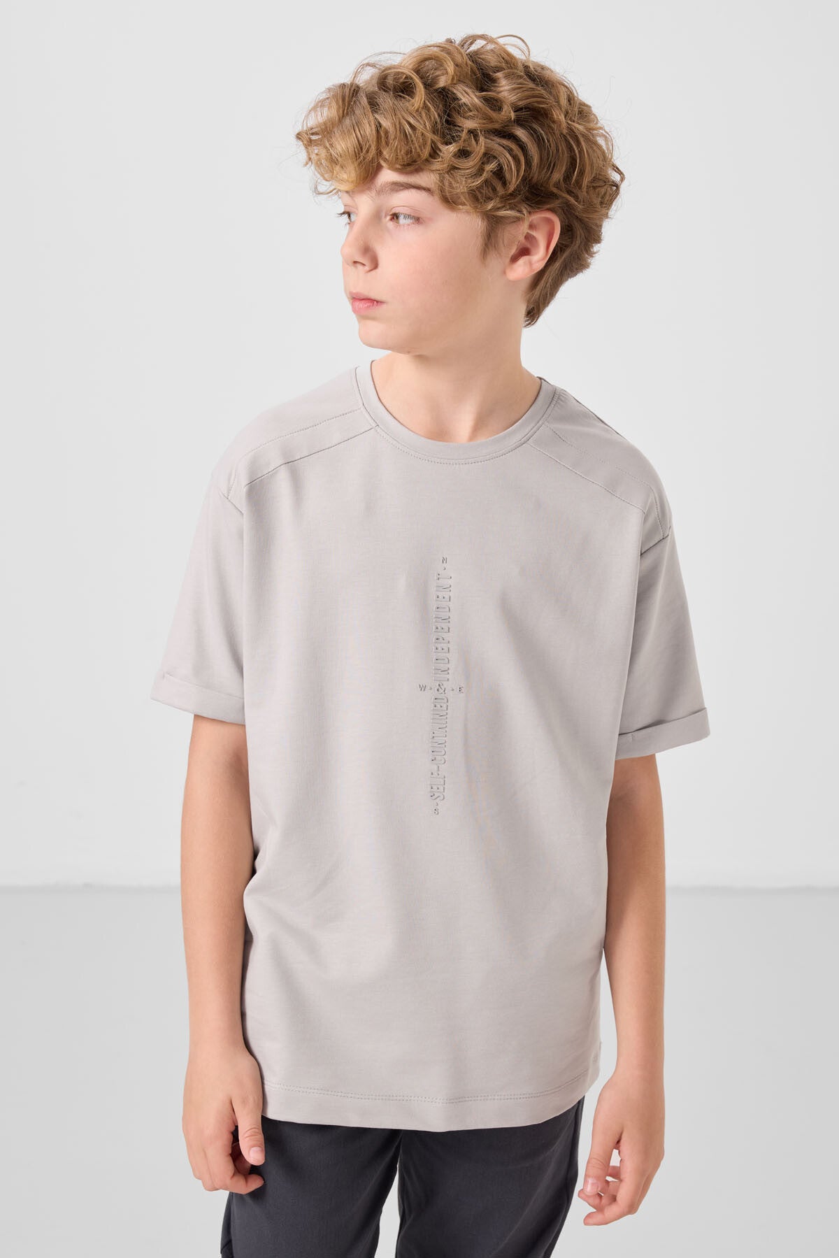 Oversized printed stone cotton soft fabric T-Shirt - 11301