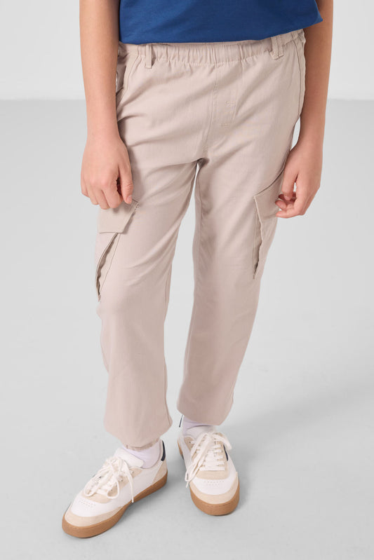 Stone Standard Fit Weaving Lightweight Flexible Chino Boys Trousers - 11271