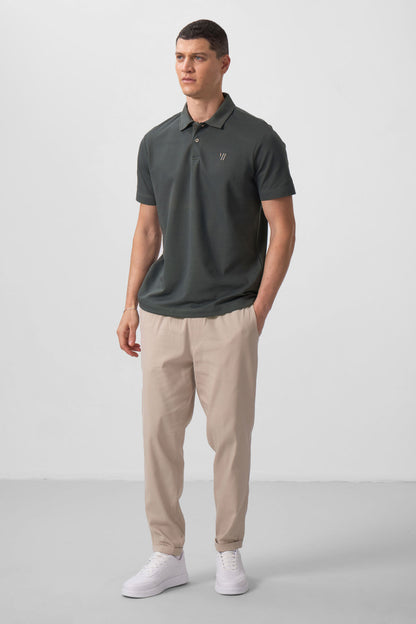 Standard Fit Woven Light Stretch Chino Men's Trousers - 82175