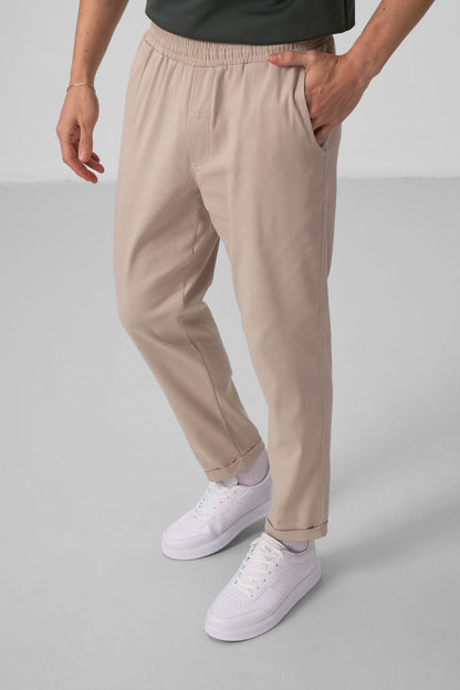 Standard Fit Woven Light Stretch Chino Men's Trousers - 82175