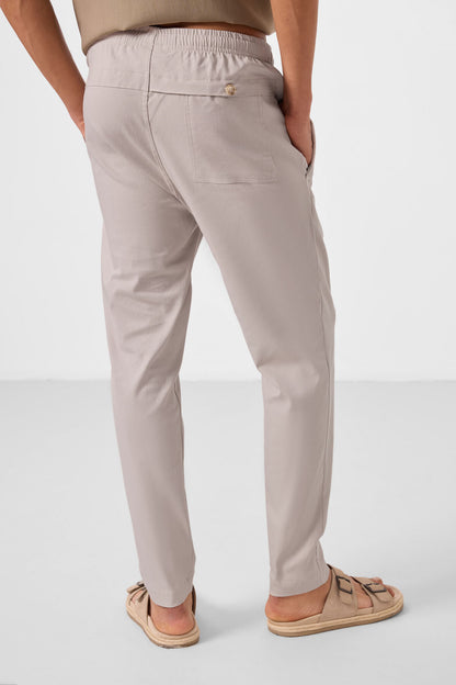 Stone Standard Fit Lightweight Chino Men's Trousers - 82179