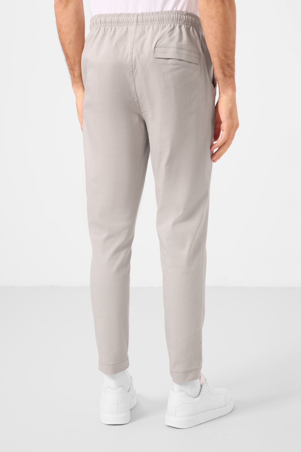 Stone Standard Fit weave lightweight elastic Chino trousers - 82180