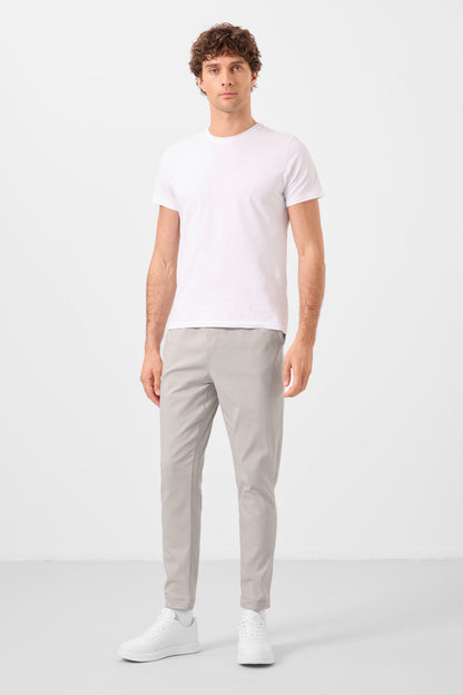 Stone Standard Fit weave lightweight elastic Chino trousers - 82180