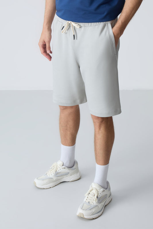 Stone Cotton Thick Soft Textured Standard Fit Basic Men's Shorts - 81275