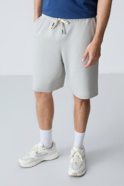 Stone Cotton Thick Soft Textured Standard Fit Basic Men's Shorts - 81275