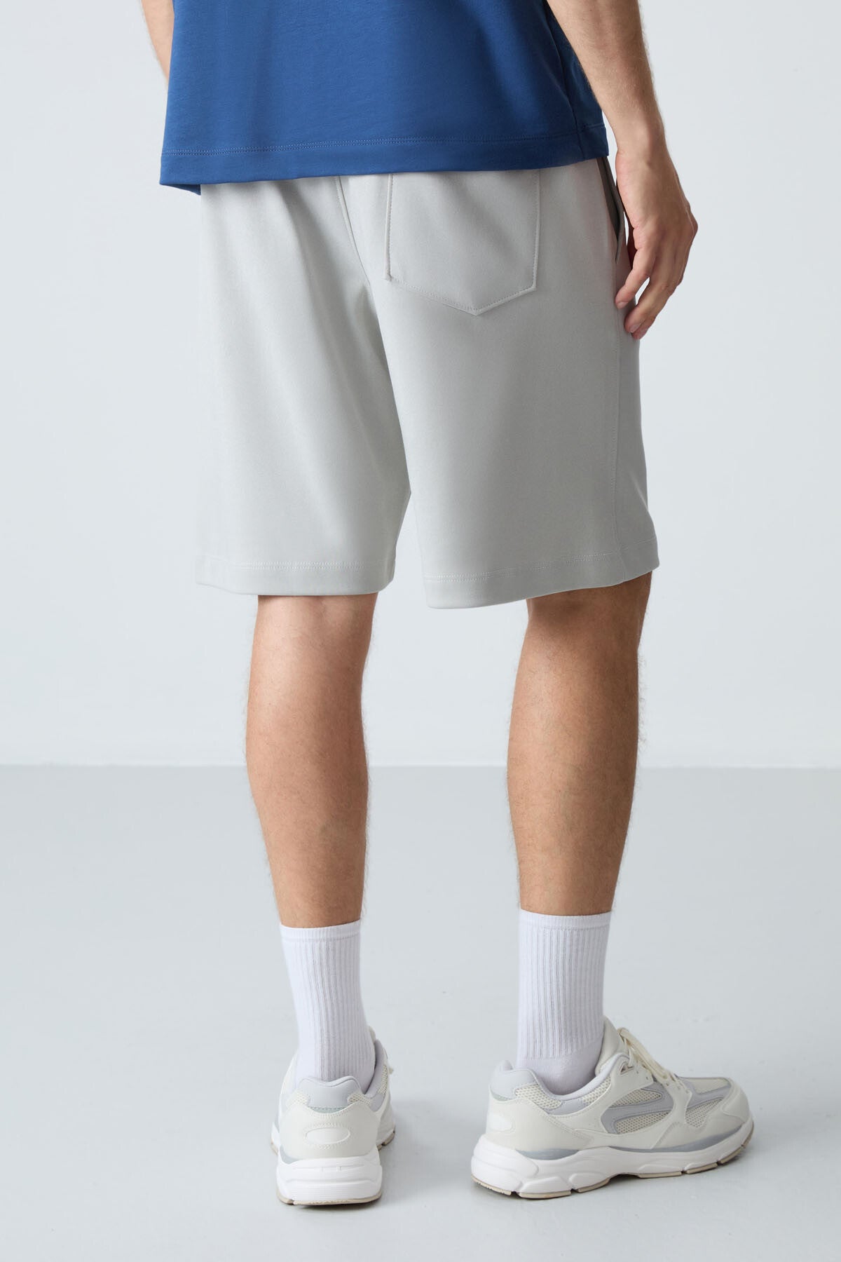 Stone Cotton Thick Soft Textured Standard Fit Basic Men's Shorts - 81275