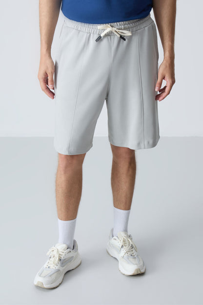 Stone Cotton Thick Soft Textured Standard Fit Basic Men's Shorts - 81277
