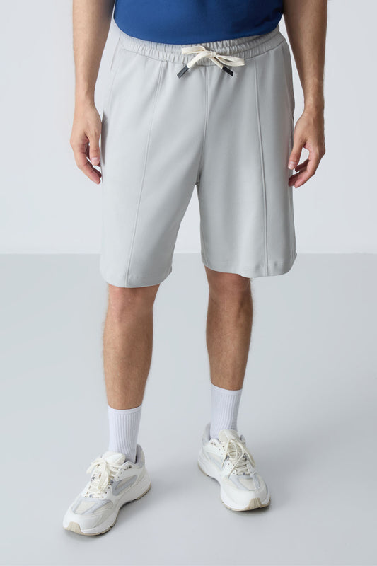 Stone Cotton Thick Soft Textured Standard Fit Basic Men's Shorts - 81277