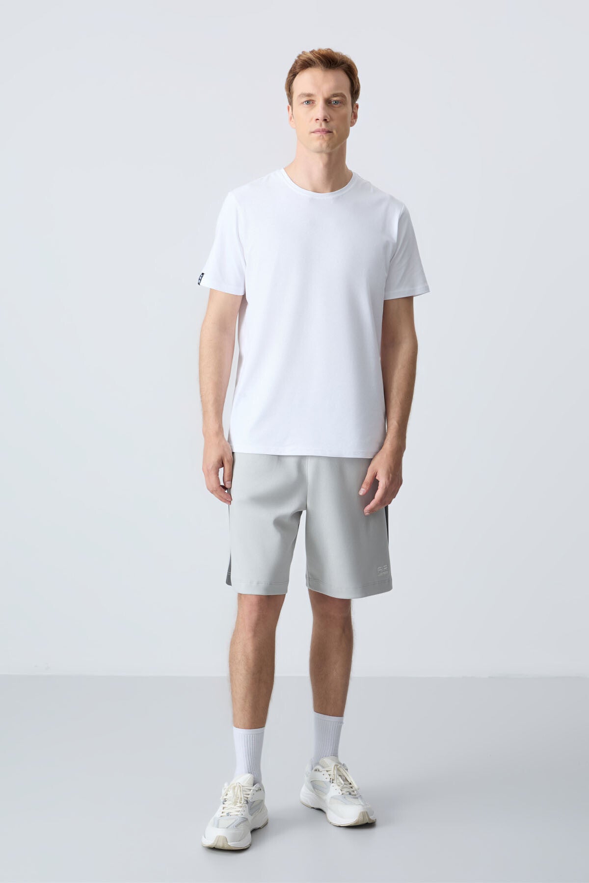 Stone Cotton Thick Soft Textured Standard Fit Basic Men's Shorts - 81280