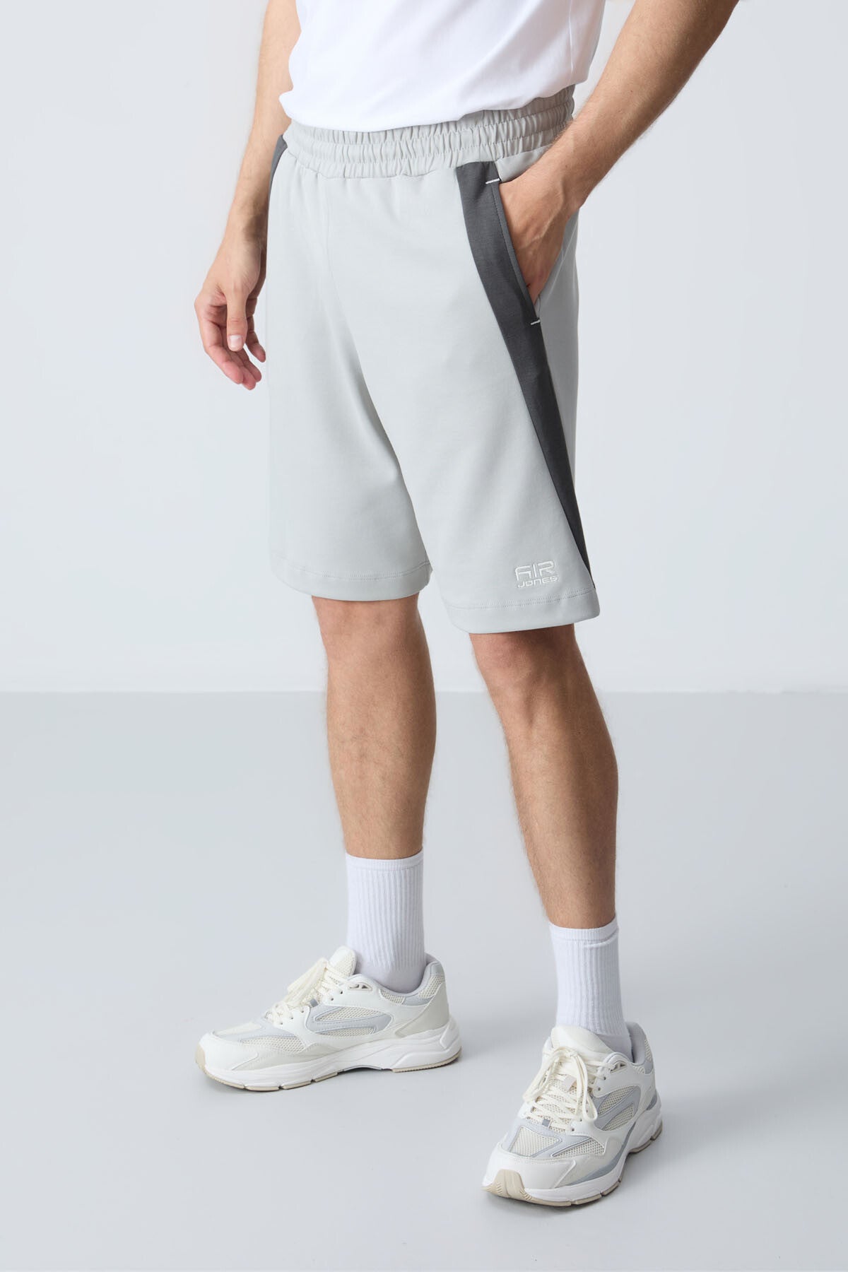 Stone Cotton Thick Soft Textured Standard Fit Basic Men's Shorts - 81280