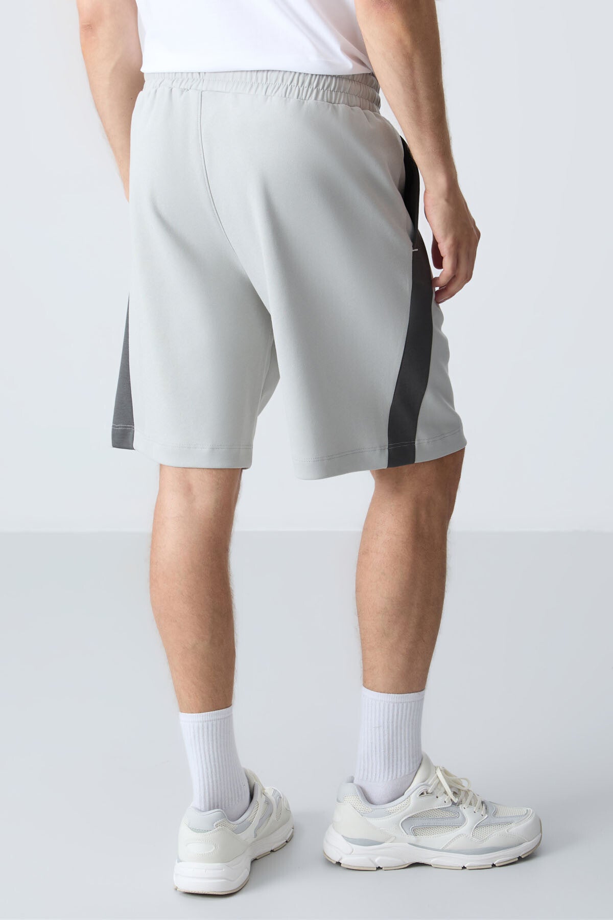 Stone Cotton Thick Soft Textured Standard Fit Basic Men's Shorts - 81280
